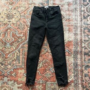 Black Distressed Agolde Jeans